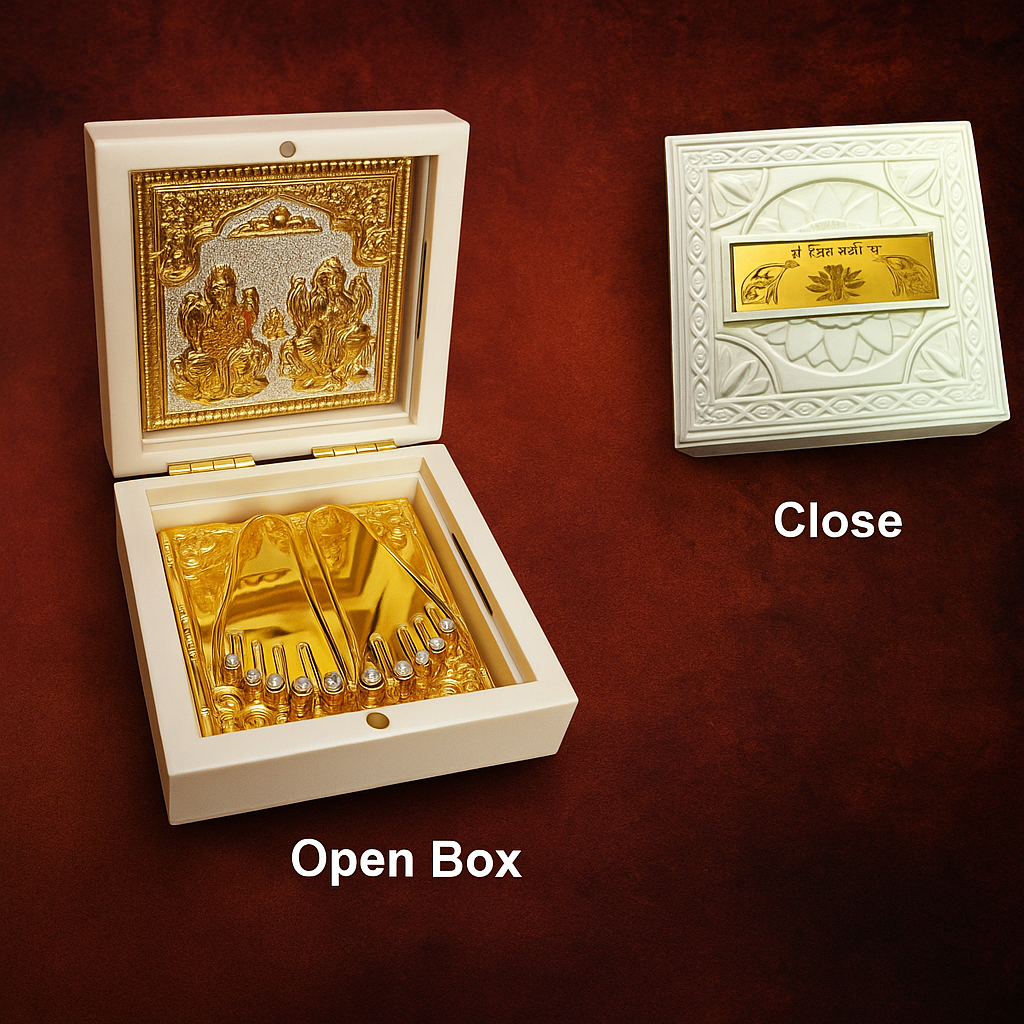 Shree Laxmi Ganesh Ji with Charan Paduka