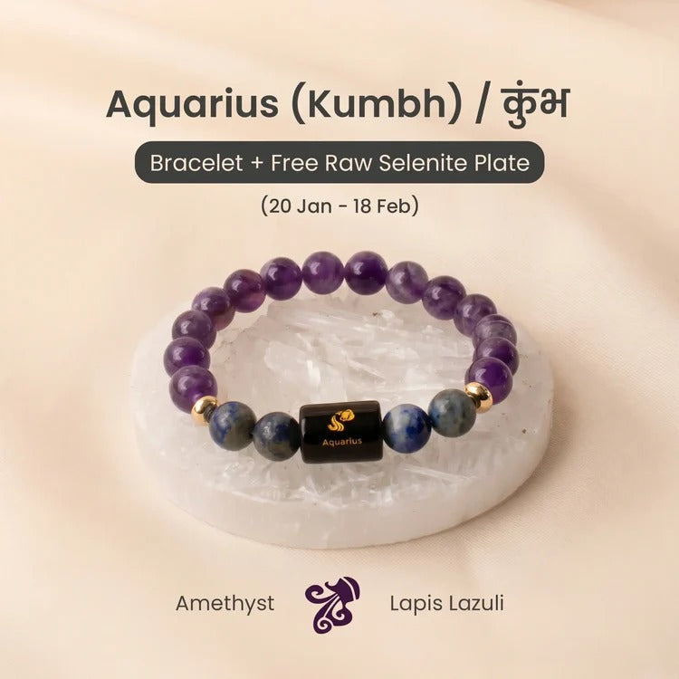 Zodiac Sign Healing Bracelets – Authentic Birthstone & Astrology Charm Bracelet for Positive Energy & Harmony