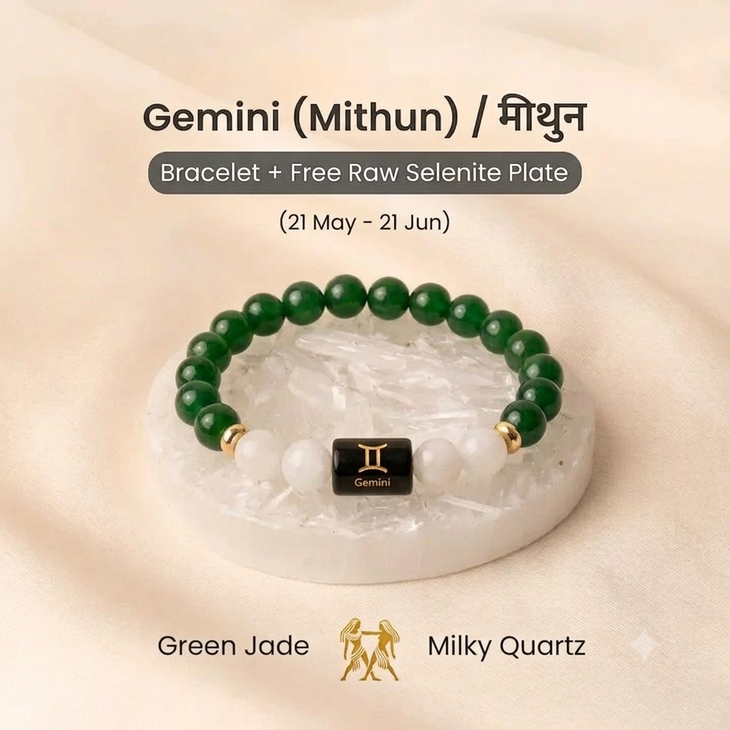 Zodiac Sign Healing Bracelets – Authentic Birthstone & Astrology Charm Bracelet for Positive Energy & Harmony