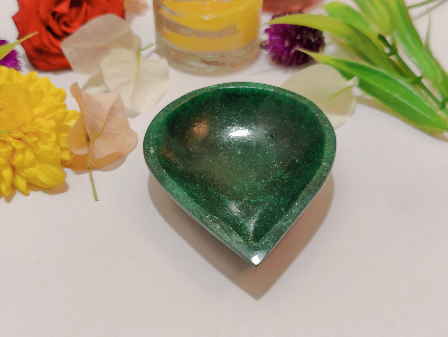 Green Jade Diya