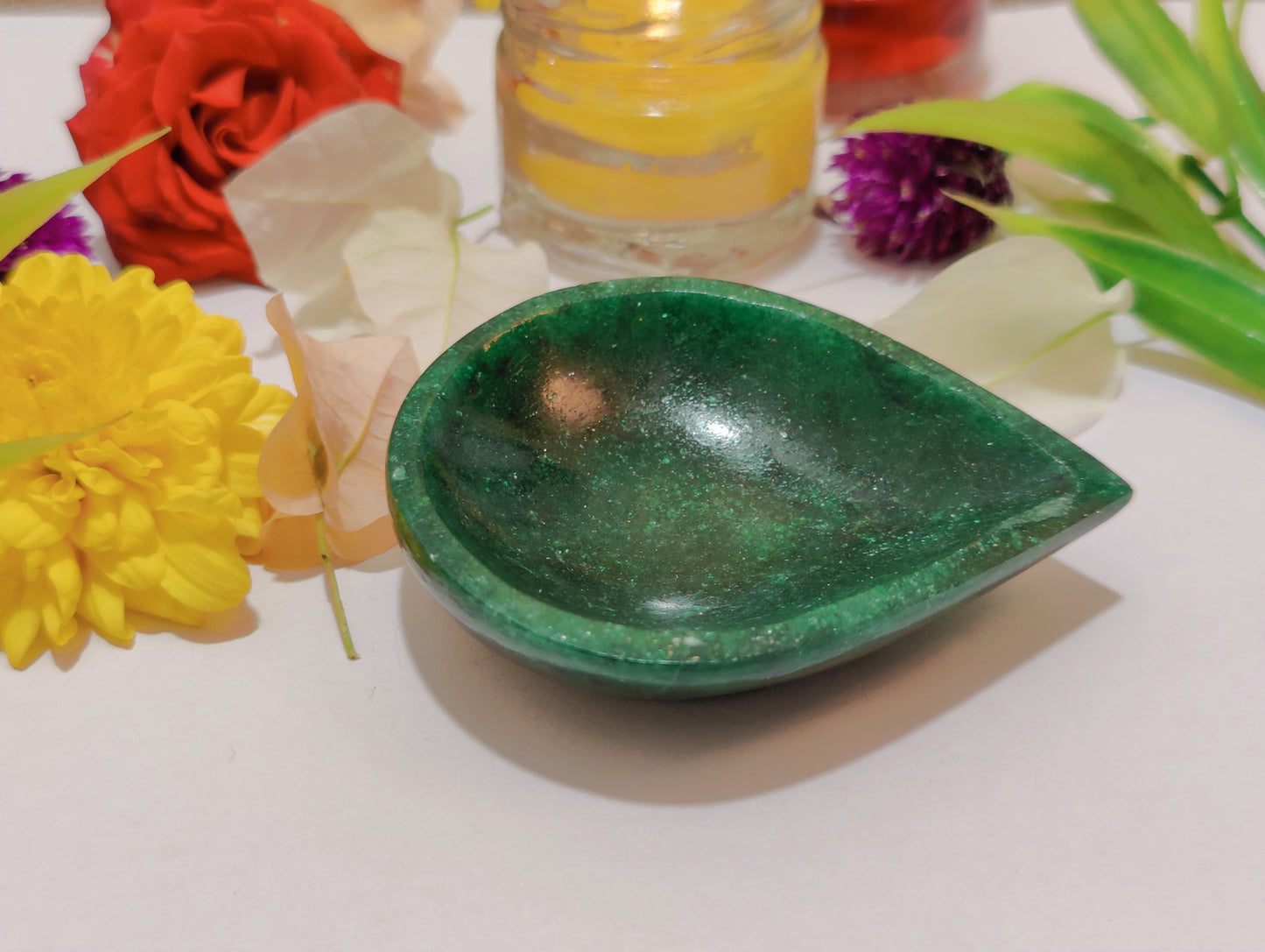 Green Jade Diya