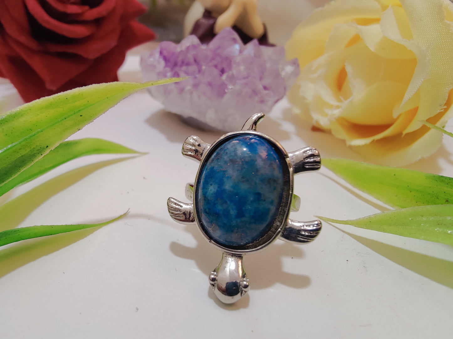 Lapis Lazuli Tortoise Shape Ring