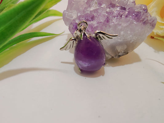 Amethyst Angel Wings Pendant