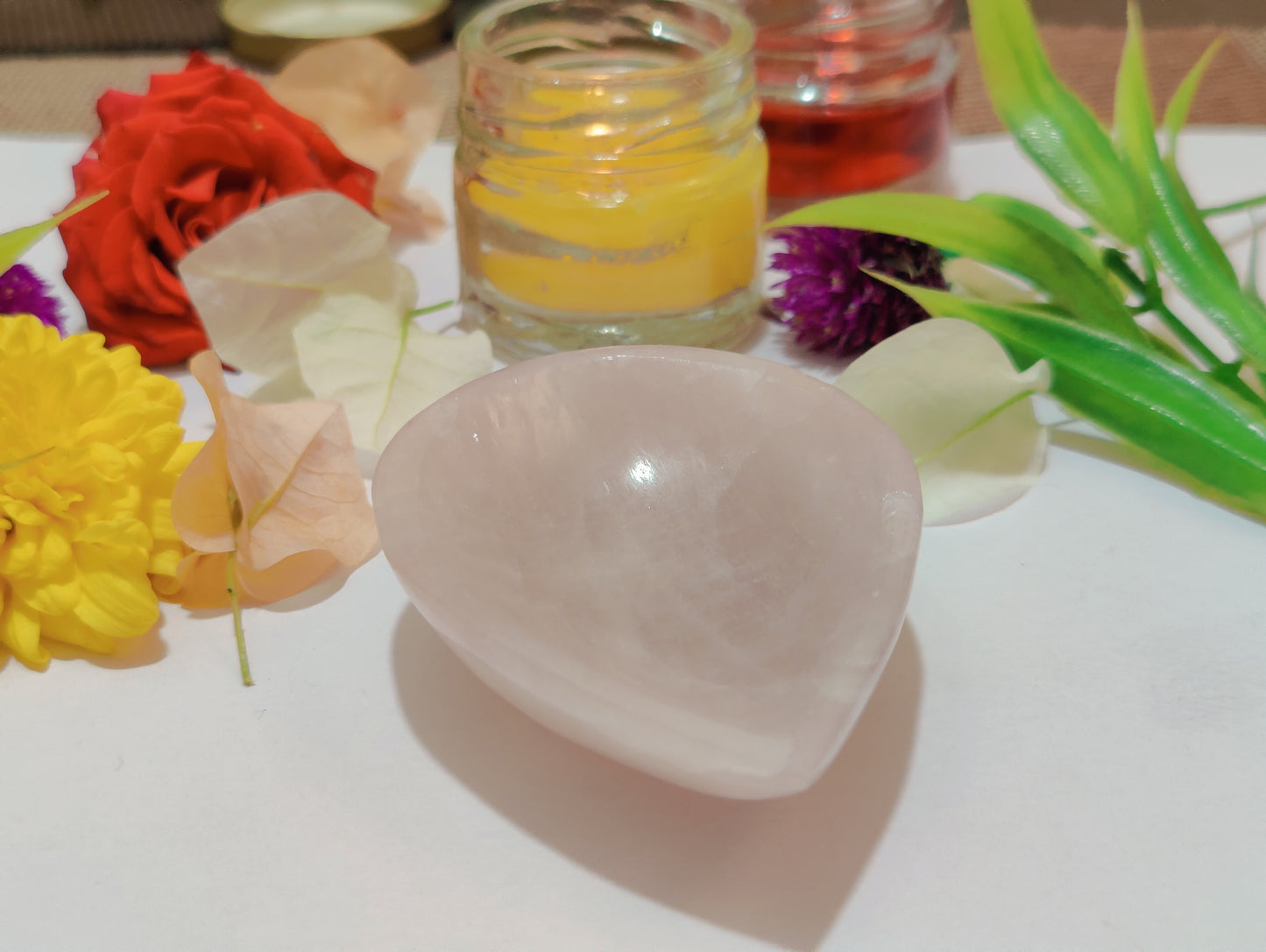 Rose Quartz Diya