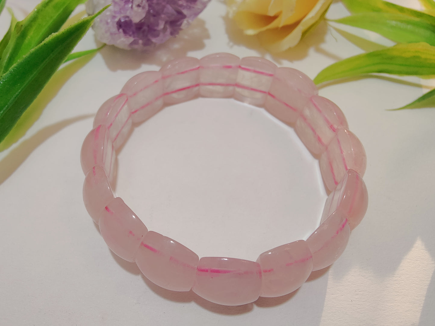 Rose Quartz Faceted Bracelet