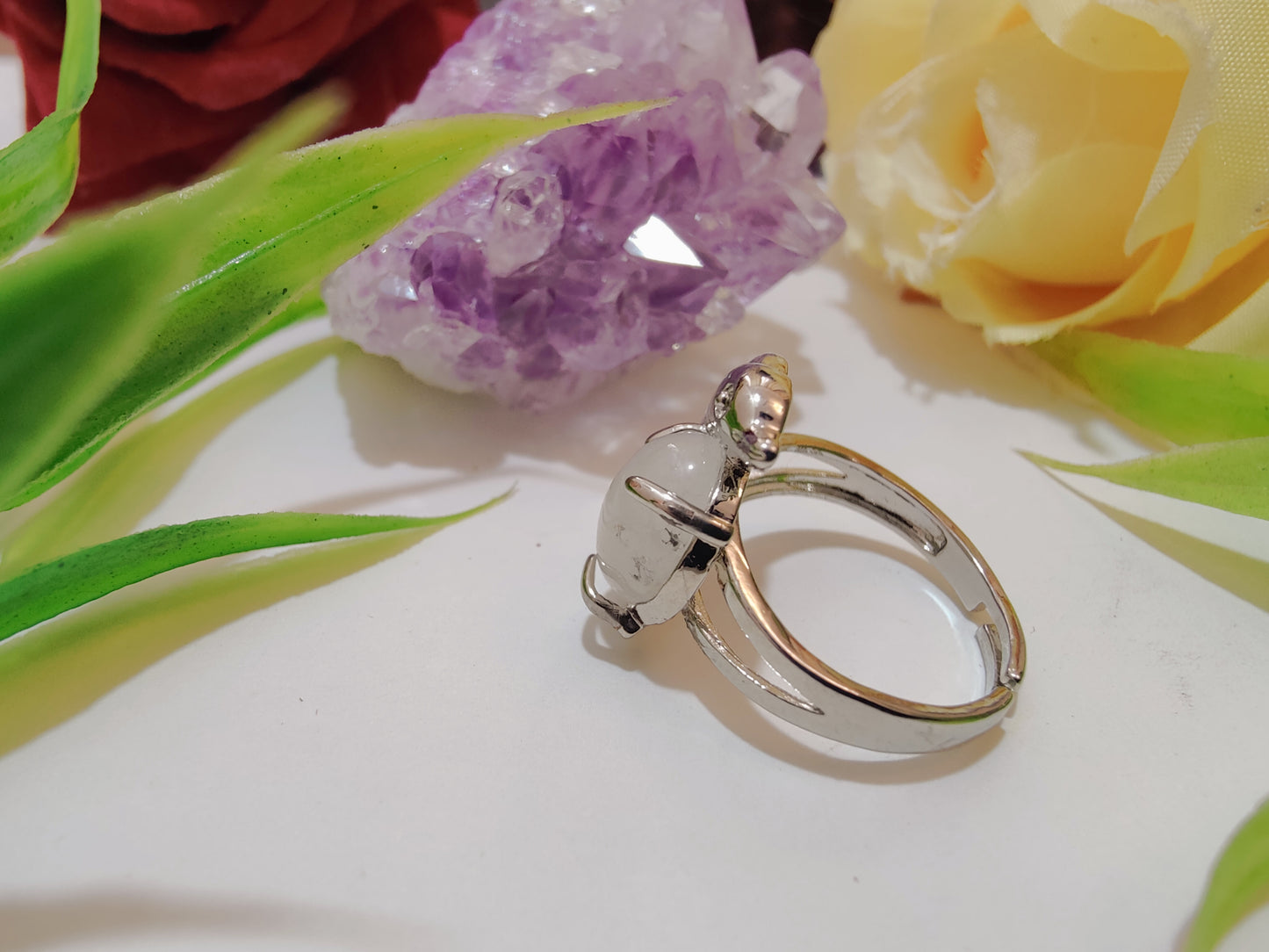 Fish Design Crystal Rings