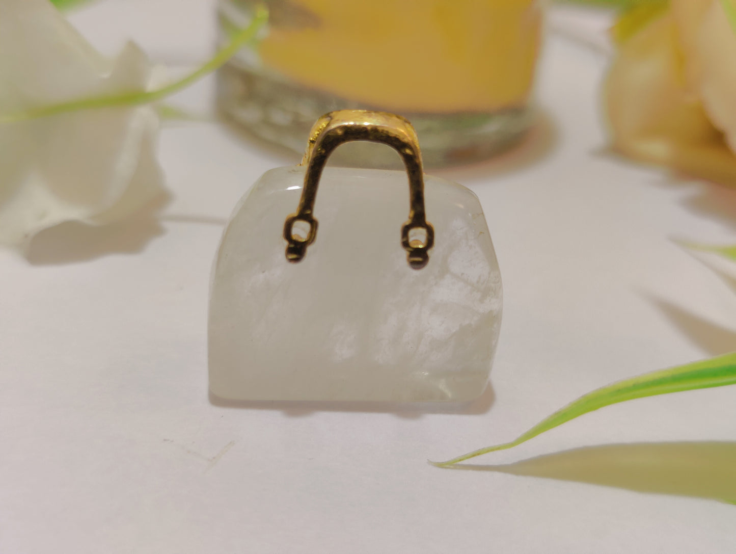Clear Quartz Handbag Pendant