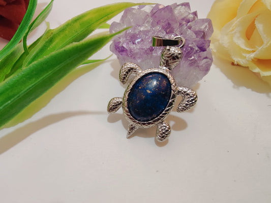 Lapis Lazuli Tortoise Shape Pendant
