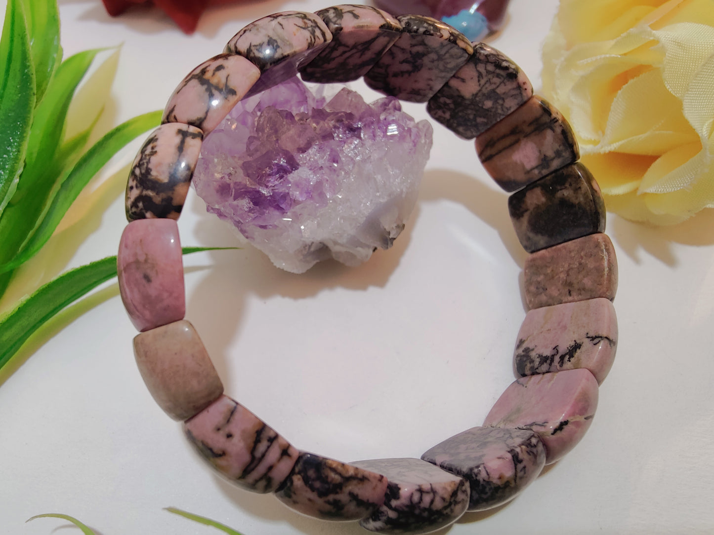 Rhodonite Faceted Bracelet