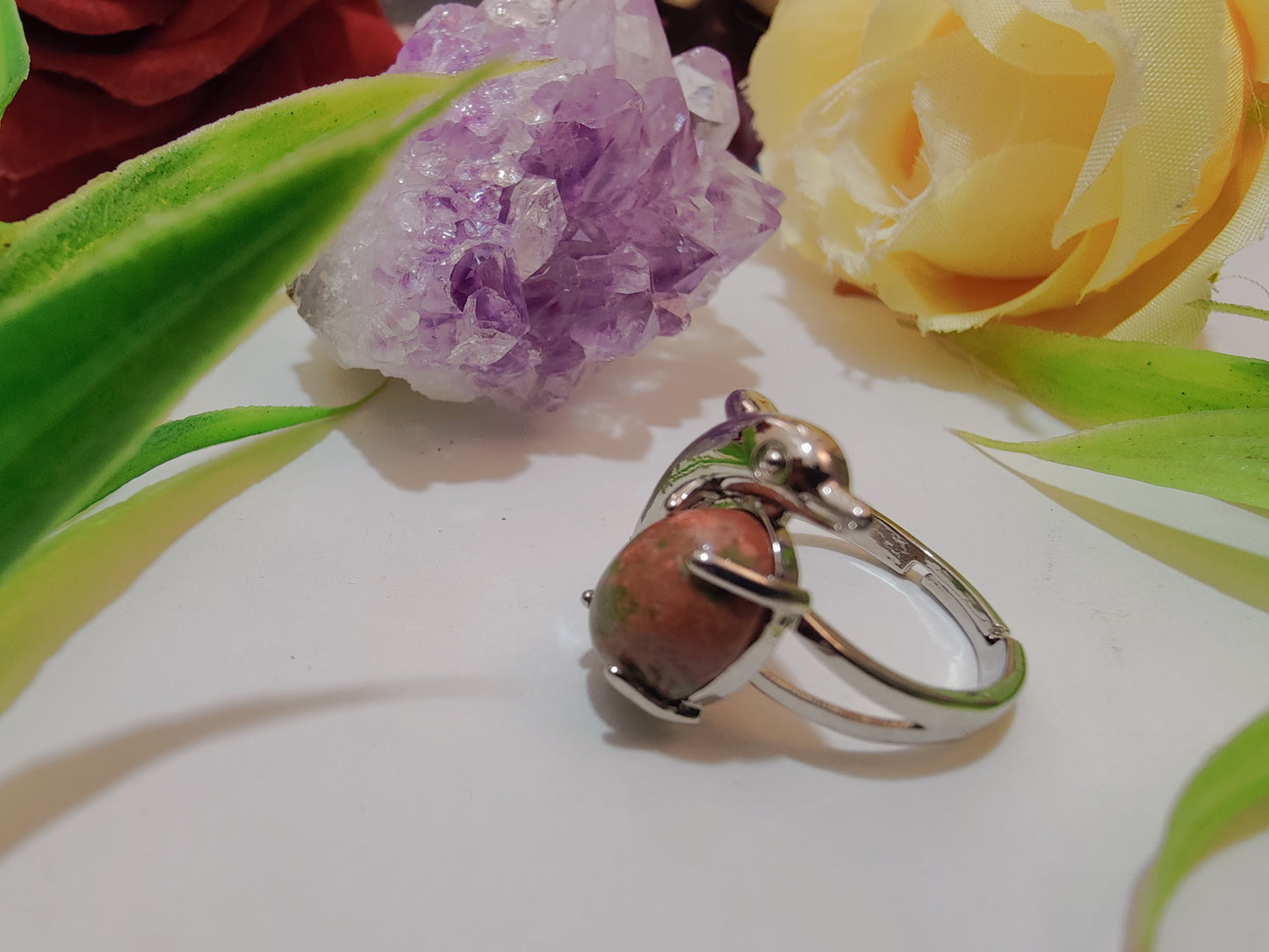 Fish Design Crystal Rings