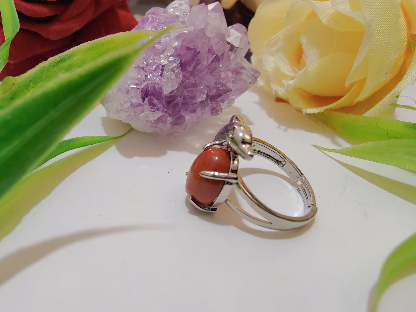 Fish Design Crystal Rings