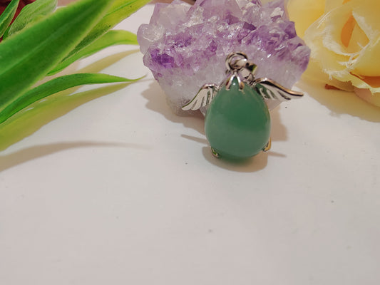 Green Aventurine Angel Wings Pendant