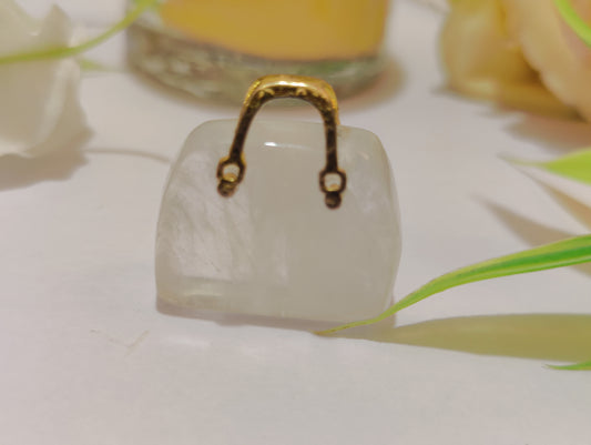 Clear Quartz Handbag Pendant