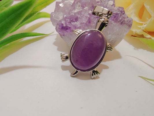 Amethyst Tortoise Shape Pendant