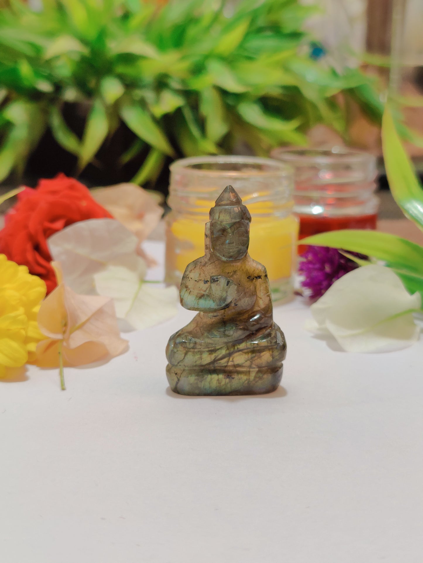 Labradorite Buddha Statue