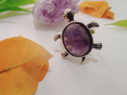 Amethyst Tortoise Shape Ring