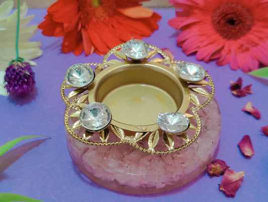 Rose Quartz Diya