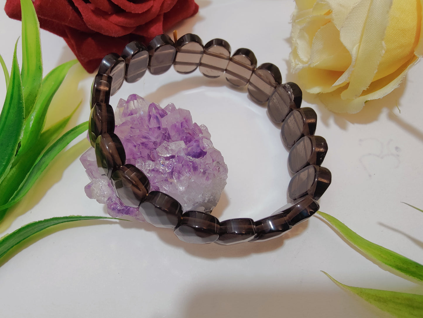 Smokey Quartz Faceted Bracelet