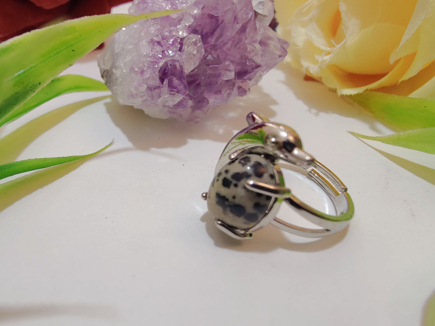 Fish Design Crystal Rings