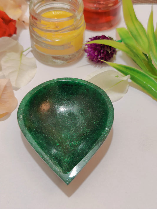Green Jade Diya