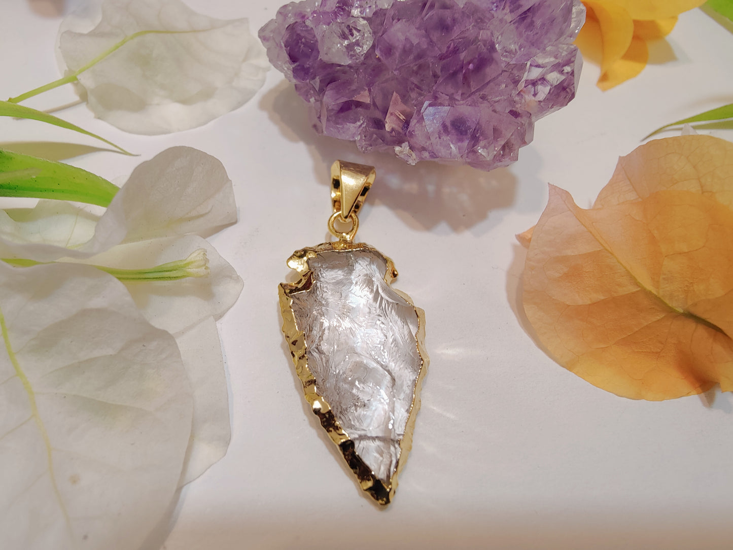 Crystal Arrow Head Pendant