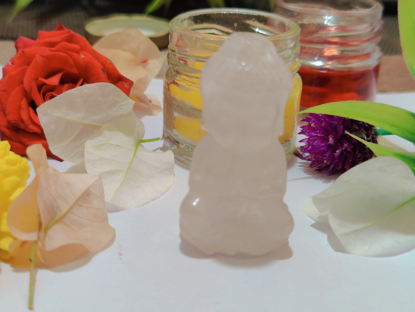 Rose Quartz Buddha Statue