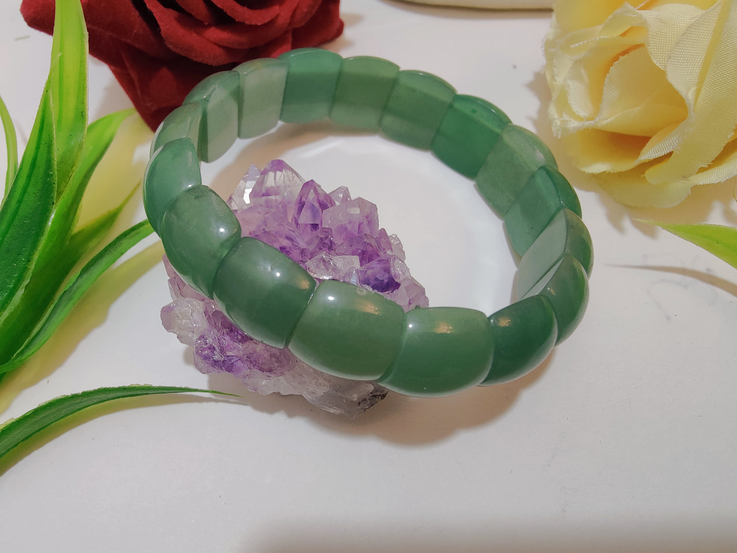 Green Aventurine Faceted Bracelet