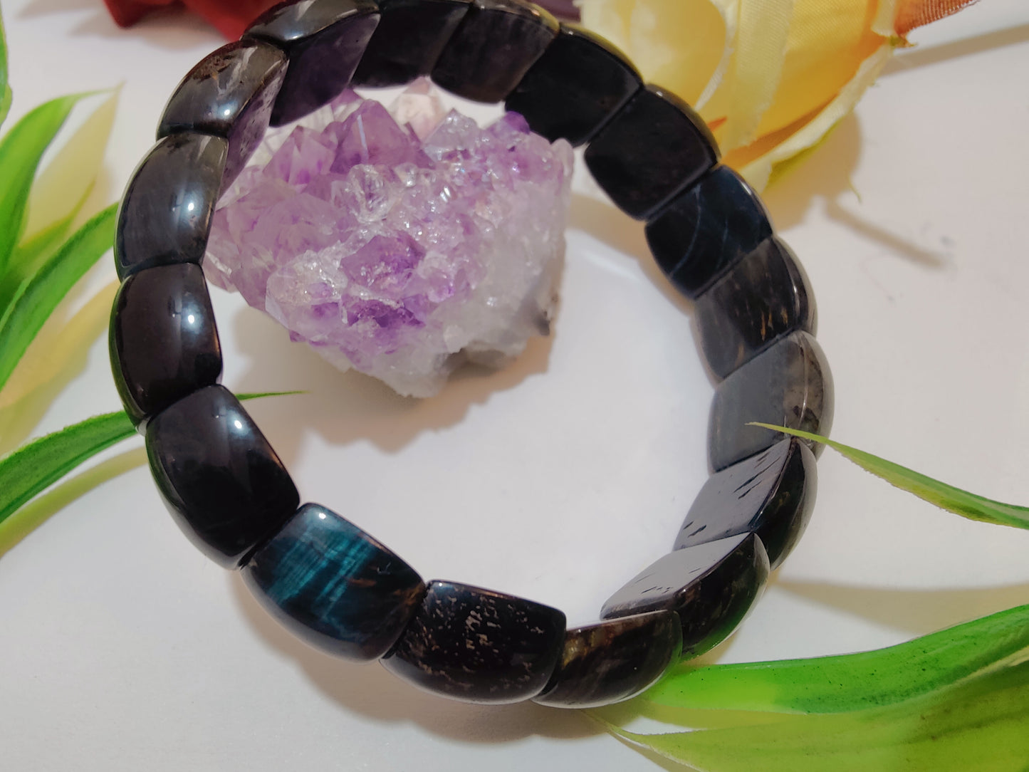 Black Obsidian Faceted Bracelet