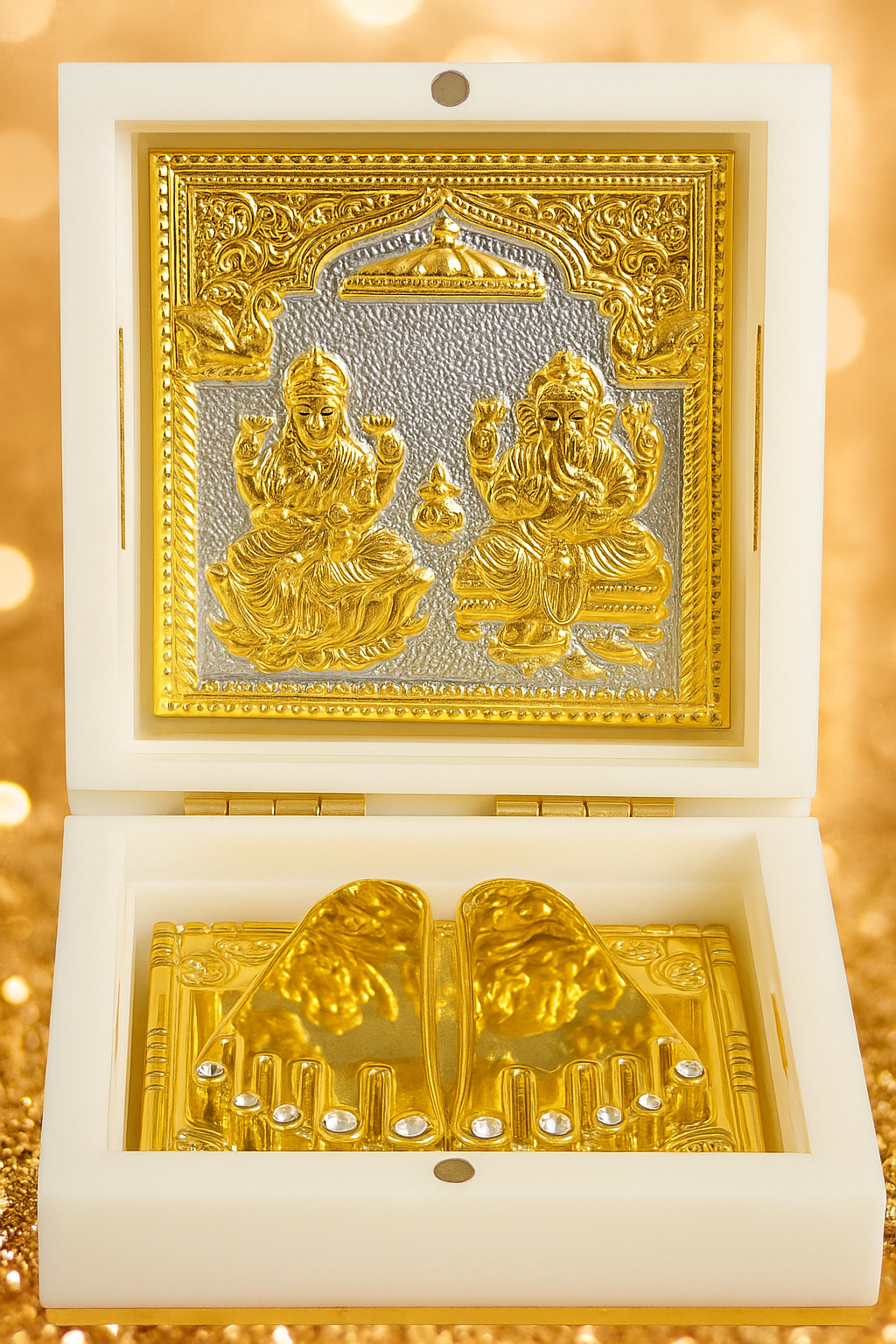 Shree Laxmi Ganesh Ji with Charan Paduka
